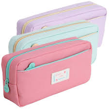 Canvas Pencil Case Office School Pen Bag Pouch Travel Brush Holder Makeup Bag School Pencil Case Pencil Cases For Girls Diy Bags For School