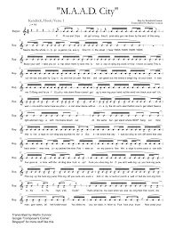Good kid, m.a.a.d city is the first major label album by kendrick lamar, released on october 22, 2012 through top dawg entertainment, aftermath entertainment and interscope records. Kendrick Lamar Good Kid M A A D City Sheet Music Rap Analysis