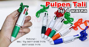 Souvenir Pulpen Promosi Isi 4 Warna Tali Pulpen Murah Di 2020 Pulpen Warna Kantor
