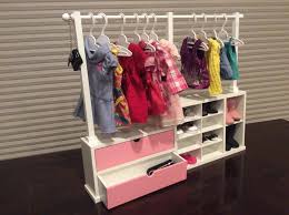 Buy your favorite outfits or mix and match styles. Wardrobe Rack With Shoe Storage Or Display Counter American Girl Doll Or Any 18 Inch Doll Wardrobe Rack Doll Furniture Hanger Diy