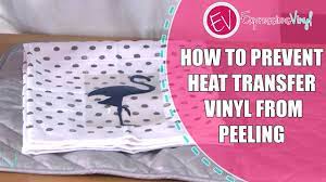 The hinge method is the easiest. Tips On How To Prevent Heat Transfer Vinyl From Peeling Youtube