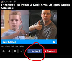 Check spelling or type a new query. Brent Rambo The Thumbs Up Kid From Viral Gif Is Now Working At Facebook 9gag