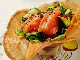 Vous cherchez des recettes pour aumônière feuille de brick ? Salade Chic En Coupelle De Feuille De Brick