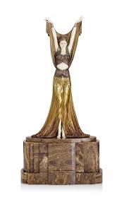Rare austrian goldscheider art deco figurine by lorenzl c 1930s. Demetre Chiparus 1886 1947