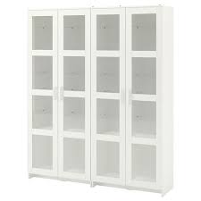 Billy Bookcase With Glass Doors Dark Blue 31 1 2x11 3 4x79 1 2 Ikea In 2020 Bookcase With Glass Doors Glass Cabinet Doors Ikea