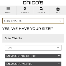 Chicos Sizing Read