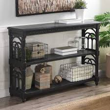 Distressed Black Wood 47 Wide 3 Tier Console Table 68v58 Lamps Plus In 2020 Console Table Home Wood Console Table