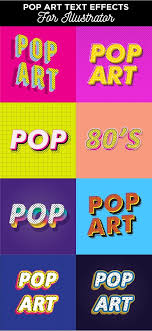 A Pack Of Pop Art Text Effects Art Poster Design Pop Art Posters Pop Art Design