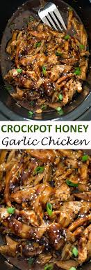 Easy Slow Cooker Honey Garlic Chicken Chef Savvy Recipe Slow Cooked Chicken Recipes Cooker Recipes