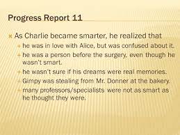 Flowers for algernon summary progress report 12. Flowers For Algernon By Daniel Keyes Ppt Video Online Download