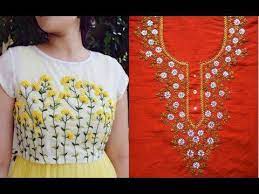 Check out this latest kurtis embroidery designs that you can use in dress or neck. Trendy Neck Designs For Kurtis Heavy Embroidery Designs Kurti Neckline Youtube Embroidery Neck Designs Embroidery Designs Simple Embroidery