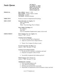 It follows a simple resume format, with name and address bolded at the top, followed by objective, education, experience. Simple Cv Template