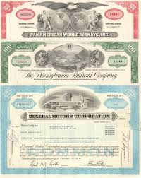 Planes Trains And Automobiles Stock Certificates General Motors Corporation Automobile