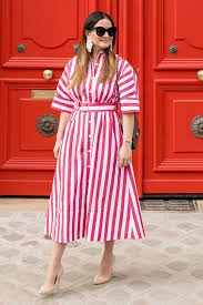 Rachel Antonoff Red Stripe Dress At Red Doors In Paris Red Striped Dress Striped Dress Outfit Striped Dress