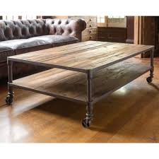 These unique tables are made out of salvaged wood and aside from serving tea, make a beautiful riser or low side table. Reclaimed Wood Rolling Coffee Table A Cottage In The City