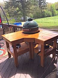 Big Green Egg Corner Farm Table Big Green Egg Outdoor Kitchen Big Green Egg Outdoor Kitchen Plans