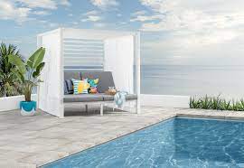 The entire design calls for western red cedar, so it's going to create a lasting first impression because nothing looks, feels…or smells quite like real cedar. White Casablanca Outdoor Daybed Amart Furniture