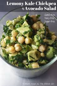 Lemony Kale Salad With Chickpeas And Avocado Recipe Recipes Whole Food Recipes Food