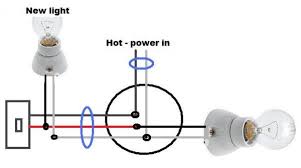 To add a second light which is switched with the first one, the switched line, neutral and earth need to be extended to the second light. Two Lights One Switch Wiring Question Doityourself Com Community Forums