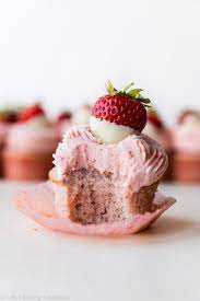 Line two muffin/cupcake trays with liners. White Chocolate Strawberry Cupcakes Sally S Baking Addiction