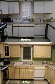 New hinges, knobs, pulls, and molding complete the transformation. Cabinet Refacing Advice Article Laminate Kitchen Cabinets Refacing Kitchen Cabinets Diy Diy Kitchen Cabinets