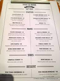 Restaurant Review Five Dime Eatery At 297 River Valley Rd Singapore Alexis Blog Menu Layout Restaurant Eatery