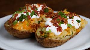 Twice Baked Loaded Potatoes Recipe By Tasty Recipe Recipes Baked Potato Recipes Potato Recipes