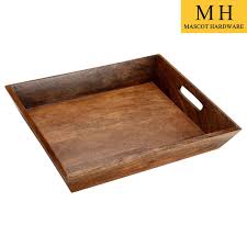 Natural 15 In Brown Decorative Wooden Tray Wooden Tray Wooden Serving Trays Wooden