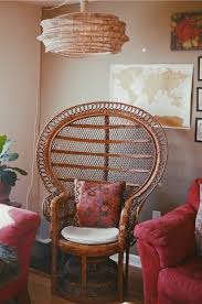 A North Portland Rental Is Bohemian Eclectic And Filled With Plants Woven Furniture Wayfair Living Room Chairs Vintage Office Chair