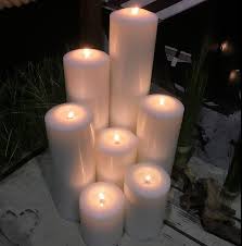 Creating your vision has never been easier. Real Flame Faux Pillar Candle By Qult