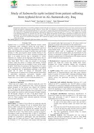 Students won't be able to choose exam dates on their own. Pdf Study Of Salmonella Typhi Isolated From Patient Suffering From Typhoid Fever In Al Samawah City Iraq