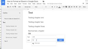How To Write And Publish An Ebook With Google Docs Outline Feature Youtube