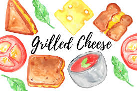 How to make an grilled cheese sandwich clipart set contains various ingredients for making a grilled cheese sandwich. Watercolor Grilled Cheese Clipart Pre Designed Photoshop Graphics Creative Market