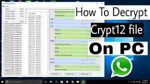 How To Decrypt Whatsapp Crypt12 Files On Your Pc Youtube
