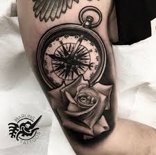 Compass And Rose Tattoo Compasstattoo Rosetattoo Marlins Tattoos Marlinstattoos Rose Tattoos Tattoos Rose Tattoo