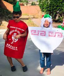 Diy Sriracha And Pho Costumes Diy Halloween Costumes Costumes Sriracha Hot Chili Sauce