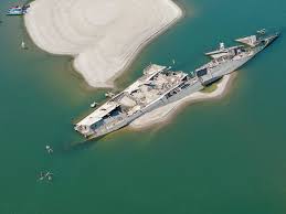 Sunken Nazi warships resurface as water levels drop