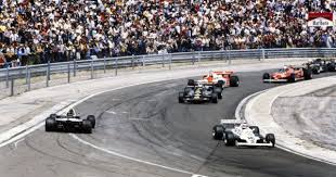 Hector Rebaque Brabham Bt49c Ford Spun Round In An Earlier Incident Looks On As Carlos Reutemann Williams Fw07c Ford Leads Nigel Mansell Lotu Didier Pironi