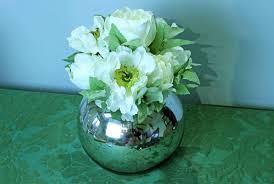 Maybe you would like to learn more about one of these? Faux White Peonies In Silver Glass Fishbowl Vase Ellie White