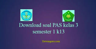 Download Soal Tematik Pas Sd Mi Kelas 3 Semester 1 K13 Dewanguru Com