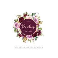 Premade Logo Flower Logo Floral Logo Watercolor Logo Etsy Watercolor Logo Flower Logo Flower Logo Design