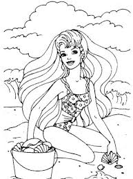 69 barbie pictures to print and color. Barbie Coloring Page Beach Barbie All Kids Network