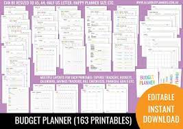 Budget Planner Printable Editable Bill Due Expenses Monthly Annual Taxes Binder Divider Financial Goals Debt Tracker Money Manage Diy Insert Budget Planner Printable Budget Planner Budgeting