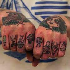 Pin On Knuckle Tattoos
