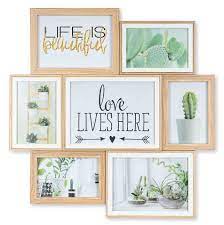 17 3/4 x 25 1/4 paper. Bilderrahmen Collage B X H 46x47cm 7 Fotos 10x15 13x18 15x20 Natur Eiche Holz Levandeo