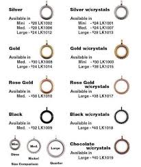 Origami Owl Living Locket Size And Price Chart Showing