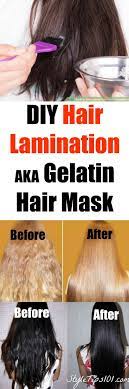 Diy Hair Lamination Gelatin Hair Mask Diy Hair Lamination Gelatin Hair