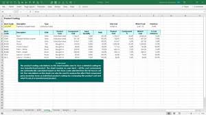 This article identifies all of the information you'll need to gather before starting, and then walks you through using that info to build out a resource allocation file. Product Cost Template Excel Skills