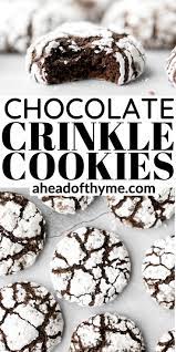 Chocolate Crinkle Cookies Recipe Chocolate Crinkles Classic Cookies Recipes Crinkle Cookies