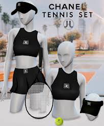 They couldn't give me a product list or yupoo or anything. J Armoire Chanel Tennis Set Sport Visor Mesh Sport Bra